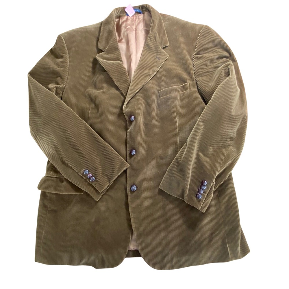 Brooks Brothers Loro Piana‎ Cotton Corduroy Sport Coat Mens Brown Made in Italy